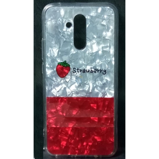 CAPA DE SILICONE BLING GLITTER PARA HUAWEI P20 LITE MARANGO